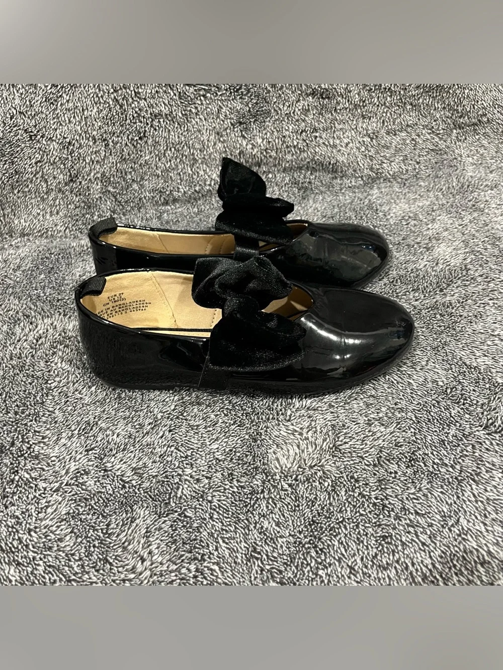 H&M Black Bow-Detail Ballet Flats for kids size 12